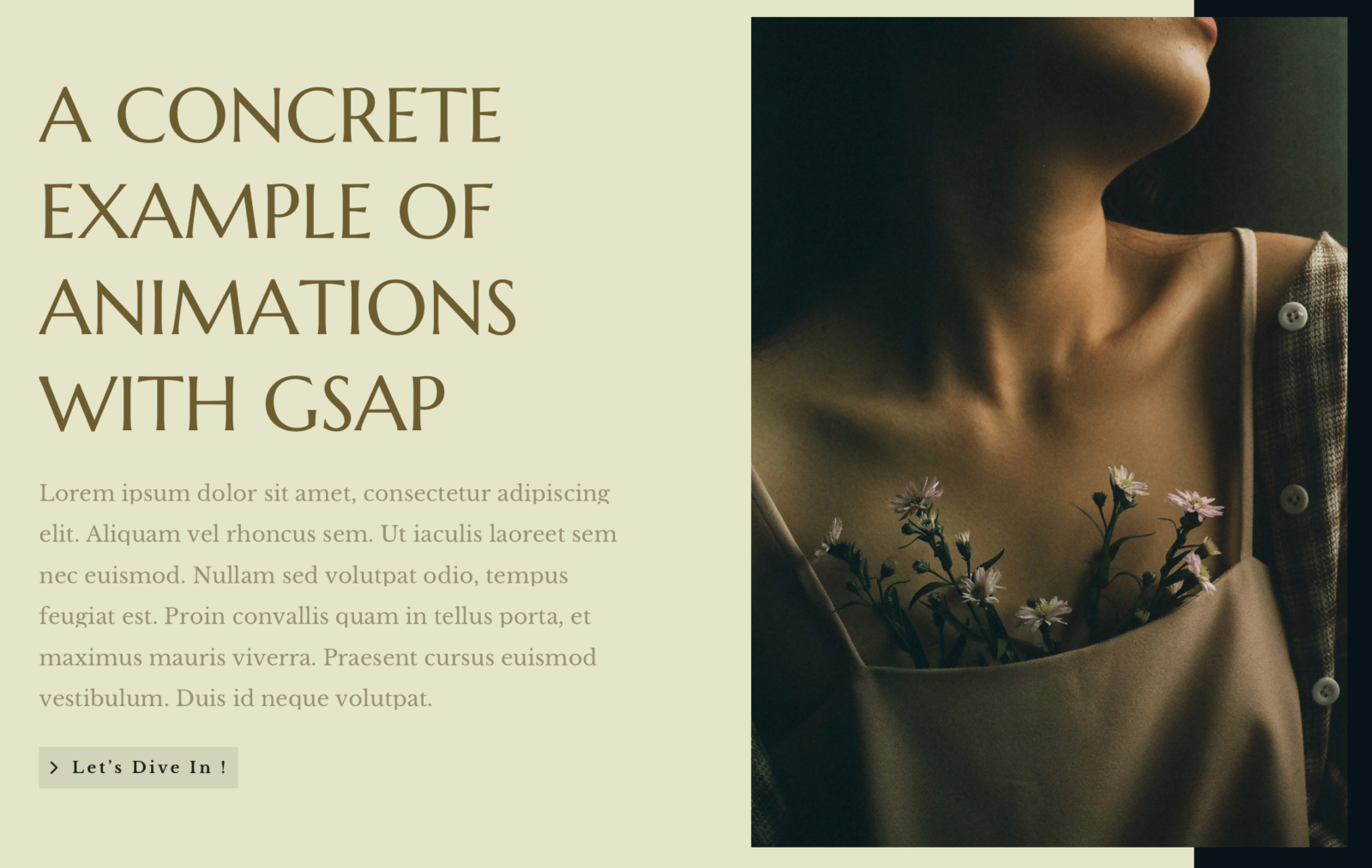 GSAP in Bricks: a concrete example