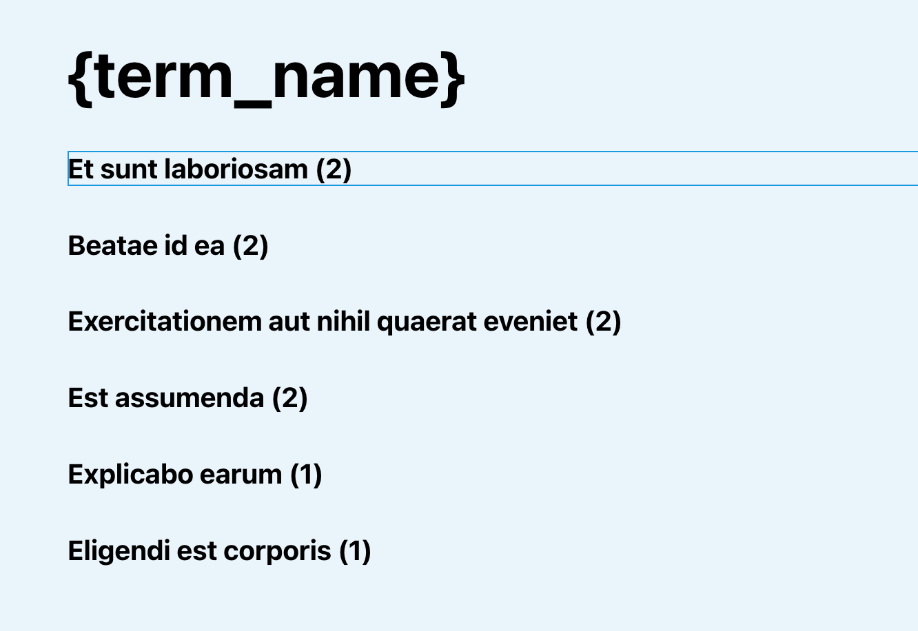 Bricks Term Query Sorted by Tag Count of Posts in the Current Category