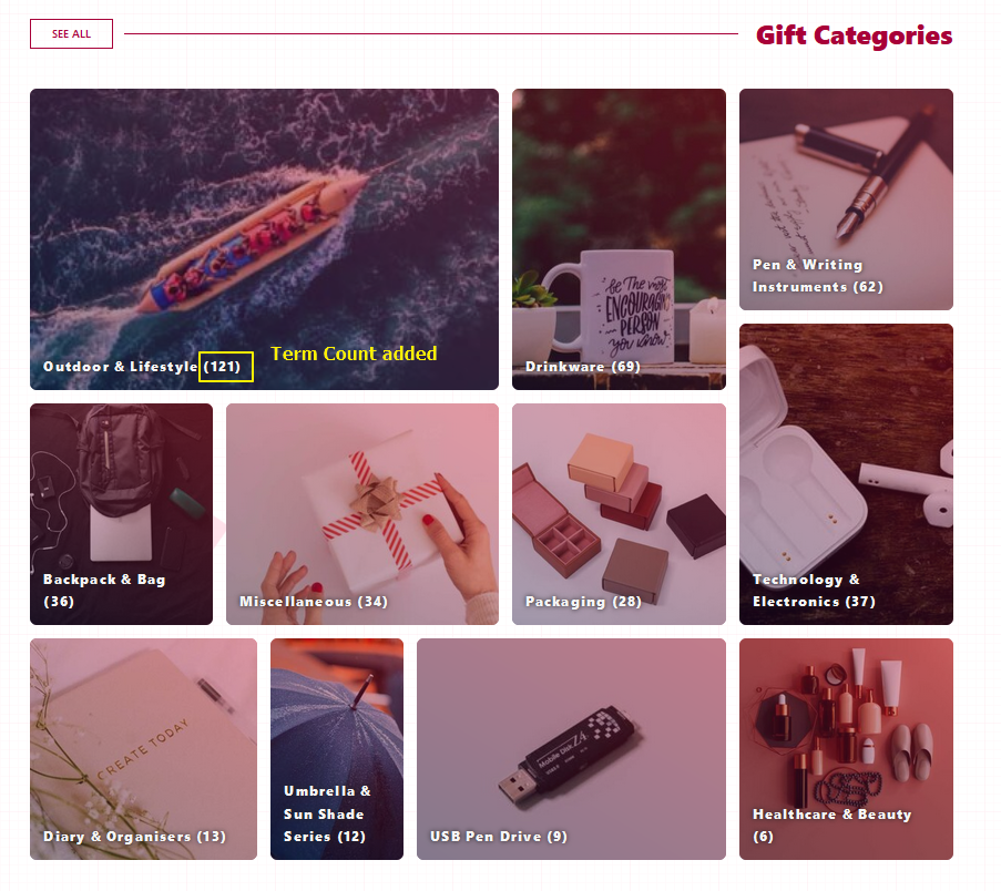 Show Product Categories Count Using Bricks Filter Hook